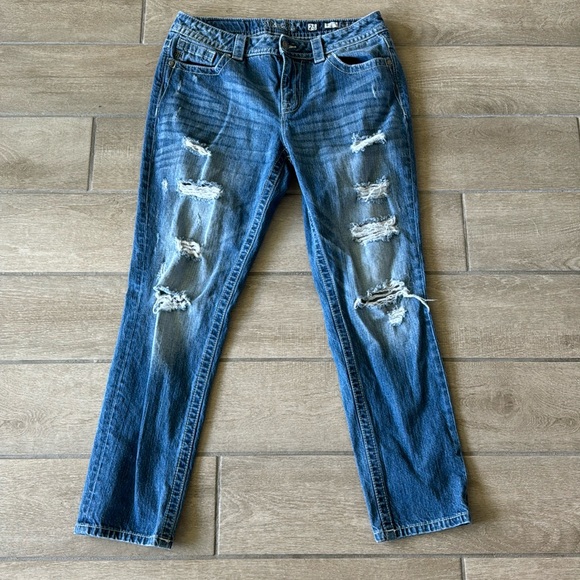 Miss Me Boyfriend Ankle Distressed Jeans Size: 28 - Picture 1 of 7